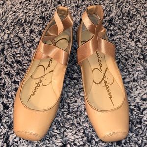 Jessica Simpson Pink Leather Ballet Flats